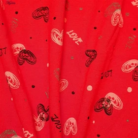 تاپ راحتی زنانه مدل قلبی رنگ قرمز ماییلدا کد 5328-3