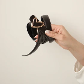 کمربند چرمی مات زنانه مدلbelt7019 (قهوه ای سوخته)