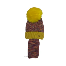 کلاه و شال رینگی بافت بچگانه