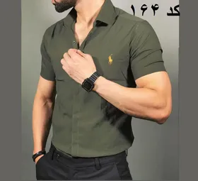 پیراهن POLO آستین کوتاه مردانه سبز