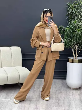مانتو و شلوار دو جیب پاکتی درنا