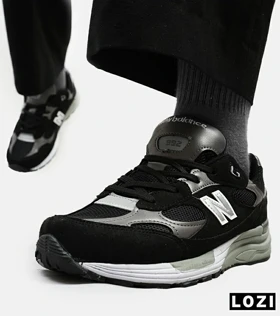 کفش کتانی مشکی طوسی سبز Newbalance 992
