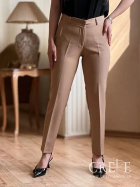 شلوار کرپ کلاسیک جلوزیپ قد 100