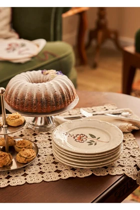 بشقاب دسر Bella Maison مدل Grandma چینی - چندرنگ