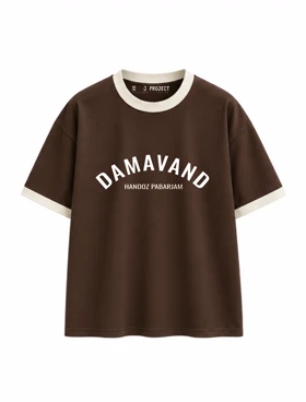 تیشرت رگولار J PROJECT طرح DAMAVAND قهوه ای