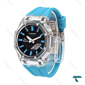 ساعت کاسیو جیشاک GA2100 شیشه ای آبی Casio-6183-G