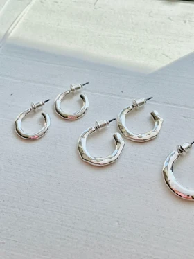 گوشواره دفرمه نقره ای