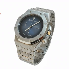 ساعتAP مهندسی نقره ای صفحه سرمه ای مردانه