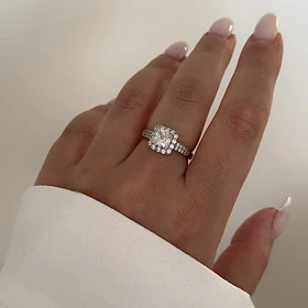 انگشتر زنانه ژوپینگ نگین مربع کد 298