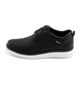 کفش روزمره مردانه Clarks چرم مصنوعی بند دار مشکی