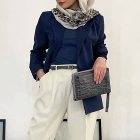 کت زنانه فاستونی سرمه‌ای اسکارلت (Scarlet) سین استایل