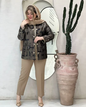 کت ژاکارد تاجلی