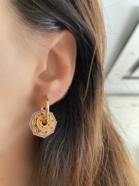 گوشواره میناکاری ysx