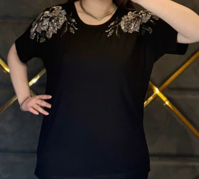 بلوز زنانه ویسکوز نگین‌دار