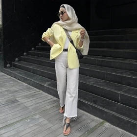 کت لینن لیمویی