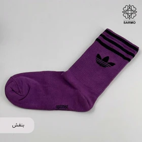جوراب طرح آدیداس ساق بلند (بنفش)