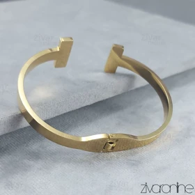 دستبند النگویی مدل تیفانی طلایی 40116