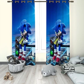 پرده کودک طرح سونیک مدل W4839