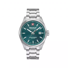 ساعت مچی مردانه سوئیس میلیتاری فلزی صفحه سبز SMWGH0004104