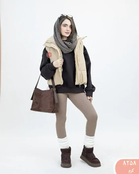 پافرکوتاه یقه ایستاده 8258