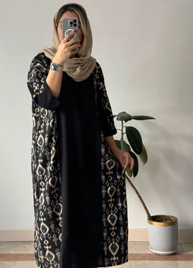 پیراهن مانتویی آوین مشکی