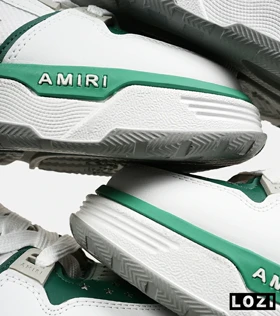 کفش کتانی سفید سبز AMIRI MA2 Leather