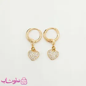 گوشواره آویز دخترانه ژوپینگ مدل قلبی