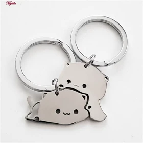 جاکلیدی مدل دوقلو فلزی آغوش گربه کد 4662 بسته 2 عددی