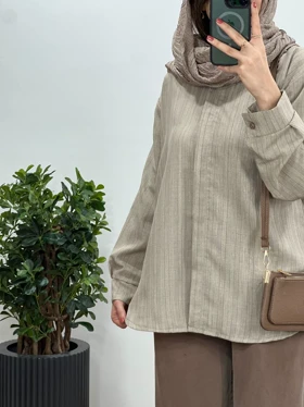 تونیک مانتویی دکمه مخفی جوانه