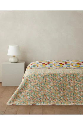 روتختی پیکه دو نفره English Home مدل Ripple Bloom چاپی - نارنجی