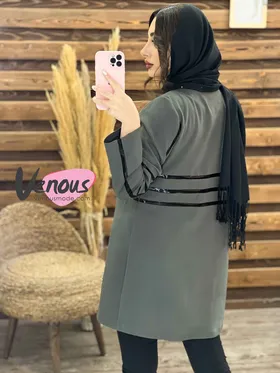 مانتو کتی چرم دوزی