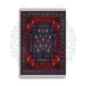 *جدید* فرشینه از جنس پارچه شانل مخمل ترک طرح فانتزی برند دفه کد 845