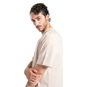 تیشرت کرم استخوانی زیگ zig مدل basic کد430