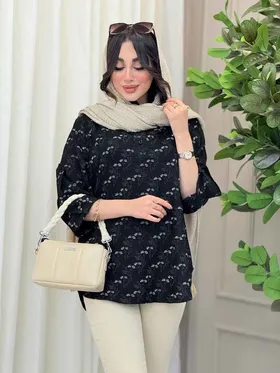 مانتو شومیزی آستین پاگن گلاره