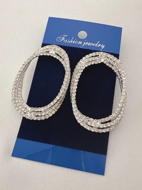 گوشواره نگین‌دار کد h745شین اکسسوری