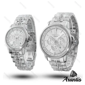 ساعت ست رومانسون diamond تمام سیلور چند موتوره s-10215