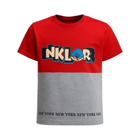 ست تیشرت آستین کوتاه و شلوارک راحتی پسرانه مدل PJ1395