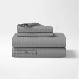 سرویس روتختی کاوری طرح بیسیک راه راه هتلی طوسی کد 108000