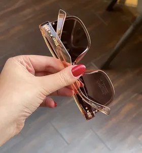 عینک دیور طلایی (Dior) فریم مربعی