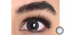 لنز طبی رنگی سالانه مارشال Pretty Eyes 3T (Blue 3T (آبی عسلی دورمشکی))