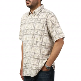 پیراهن آستین کوتاه طرح دار مردانه برند مد مدل 14212113