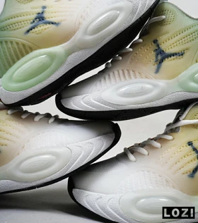 کتانی نیم ساق مردانه سفید لیمویی سبز Nike air jordan 23