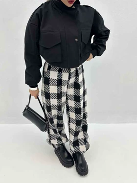 کت 2 جیب دکمه پانچی