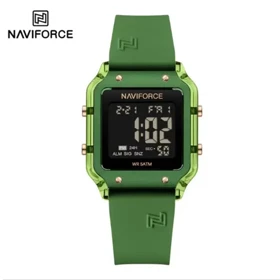 ساعت دیجیتال نیوی فورس مدل NF7120 بند رابر سبز مدل m-10379
