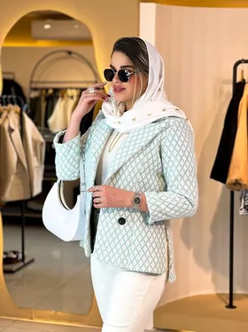 کت لمزور چاک‌دار سبز دریایی 120303