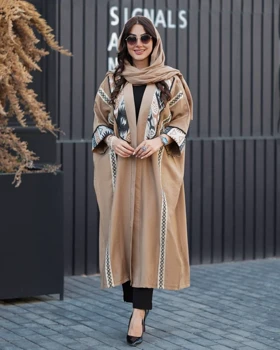 مانتو عبایی مدل اطلس کد 2873