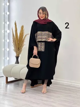 ست دو تکه تک جیب پولک دوزی