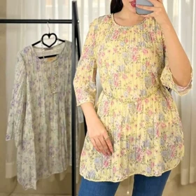 تونیک زنانه حریر پیلیسه وارداتی