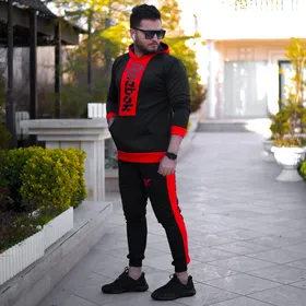 ست سویشرت و شلوار Reebok مدل zigzag (قرمز)