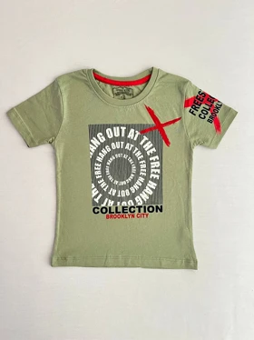 تیشرت پسرانه ترک طرح ضربدر 7154